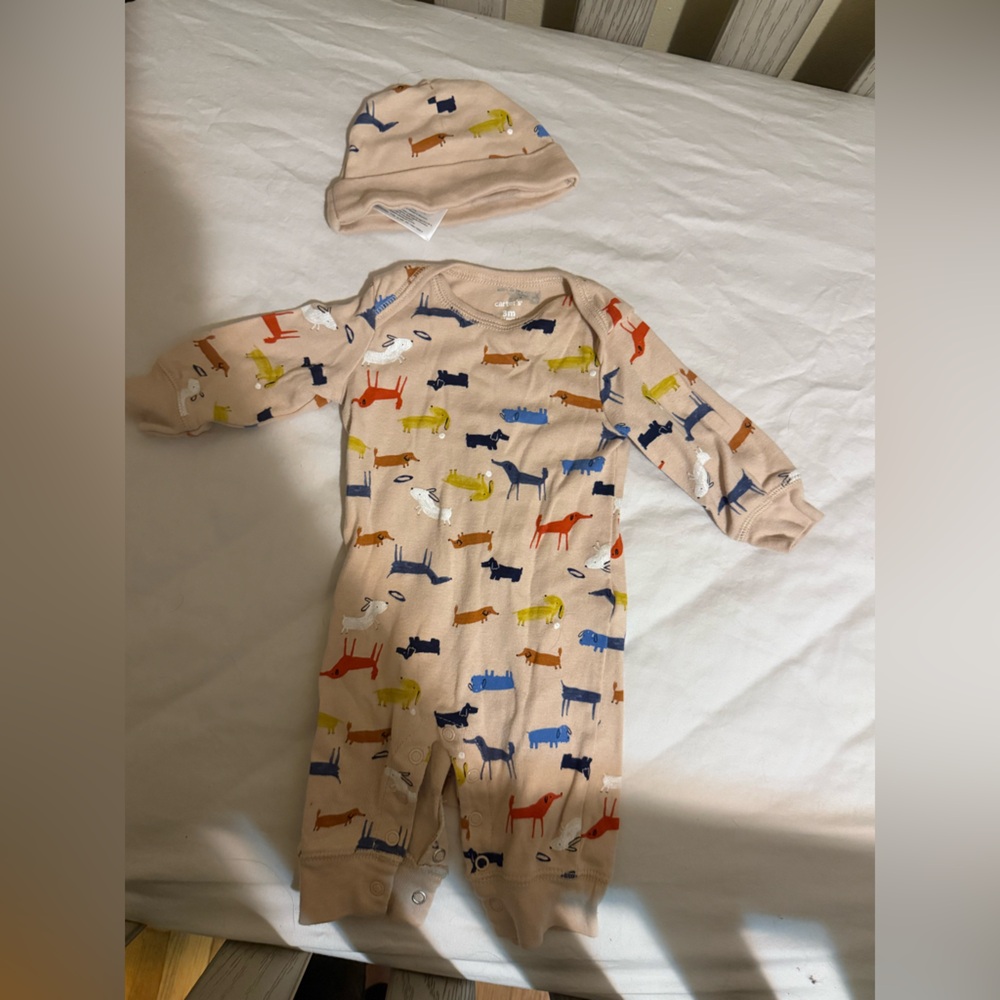 Carter's Multicolor Dog Print Baby Set